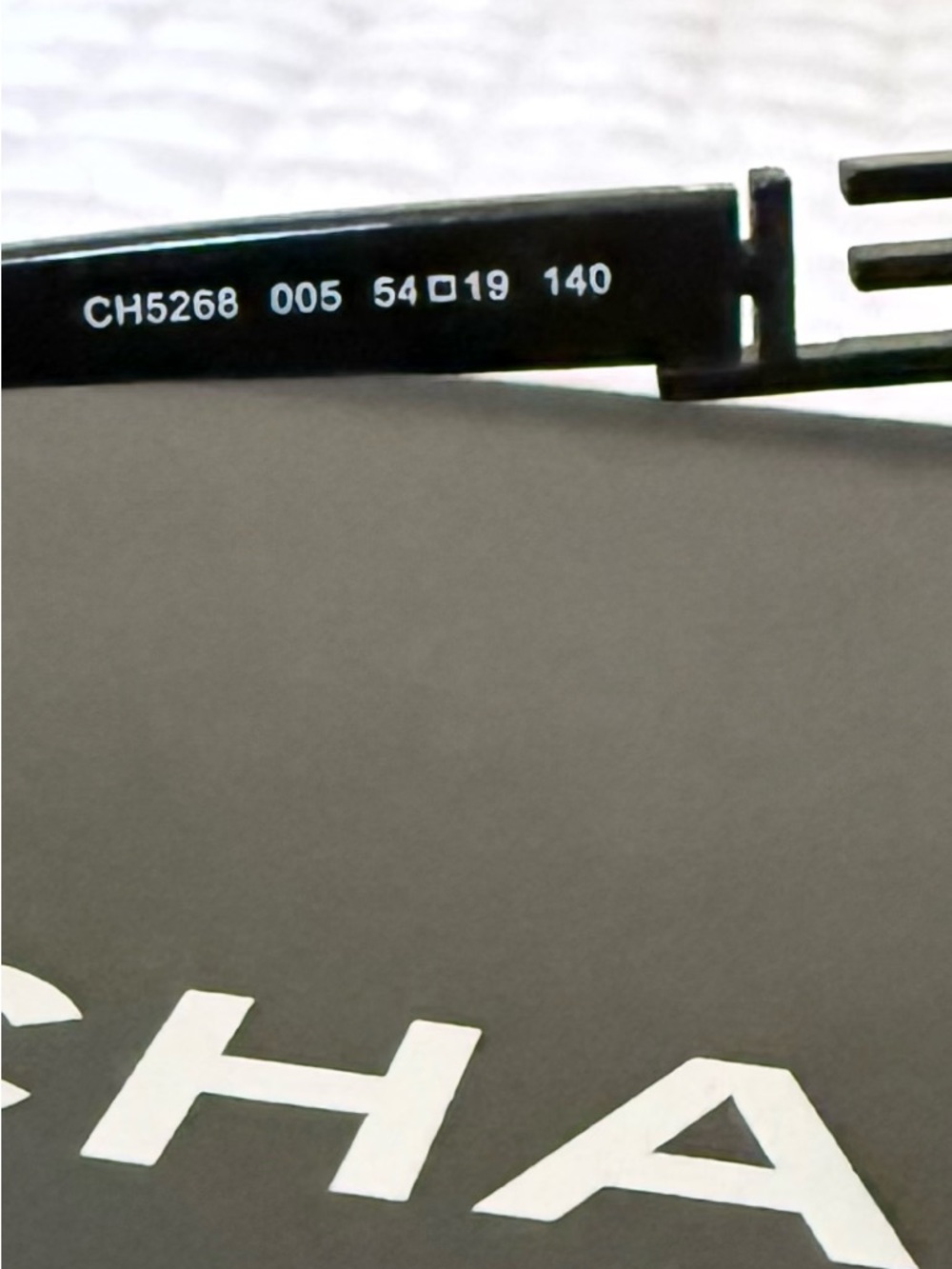 CHANEL Black Logo Arm Round Sunglasses with Bold Lettering - Picture 5 of 6